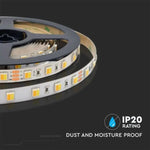 Cena par 1m_14W/m(1550Lm/m) 0.58A/m 120 LED Lente, V-TAC SAMSUNG, ūdensnedroša IP20, 24V, 3IN1
