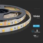 Cena par 1m_14W/m(1550Lm/m) 0.58A/m 120 LED Lente, V-TAC SAMSUNG, ūdensnedroša IP20, 24V, 3IN1