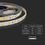 Cena par 5m_14W/m(1500Lm/m) 0.58A/m 120 LED Lente, V-TAC, ūdensdroša IP65, 24V, 3IN1