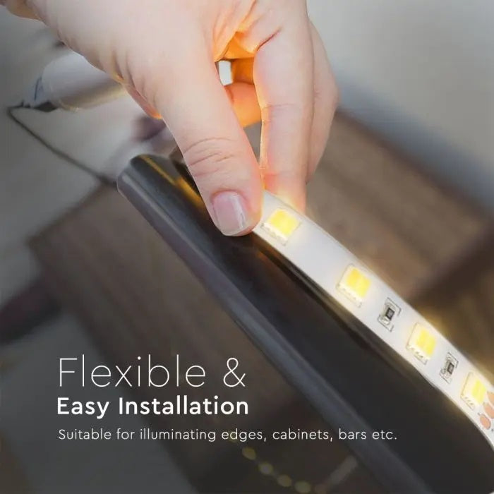 Cena par 5m_14W/m(1500Lm/m) 0.58A/m 120 LED Lente, V-TAC, ūdensdroša IP65, 24V, 3IN1