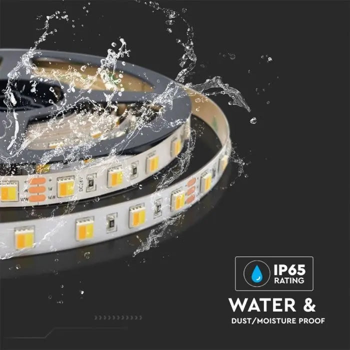 Cena par 5m_14W/m(1500Lm/m) 0.58A/m 120 LED Lente, V-TAC, ūdensdroša IP65, 24V, 3IN1