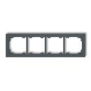 Universāls 4-vietīgs plastmasas rāmis DECO, grafīts matēts