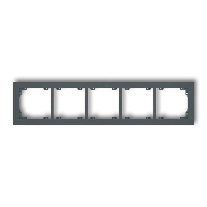 Universāls 5-vietīgs plastmasas rāmis DECO, grafīts matēts