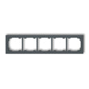 Universāls 5-vietīgs plastmasas rāmis DECO, grafīts matēts
