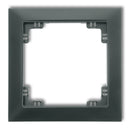 Universāls 1-vietīgs plastmasas rāmis DECO Soft, grafīts matēts