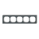 Universāls 5-vietīgs plastmasas rāmis DECO Soft, grafīts matēts