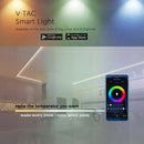 LED strip controller, WIFI, with remote control, CCT 3in1, 24 buttons, 6A, DC:12/24V, 59.2x24x10mm, V-TAC