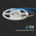 Pris per 1m_9W/m(1150Lm/m) 0,37A/m 128 LED Tape, V-TAC, vattentät IP20, 24V, kallvitt ljus 6400K