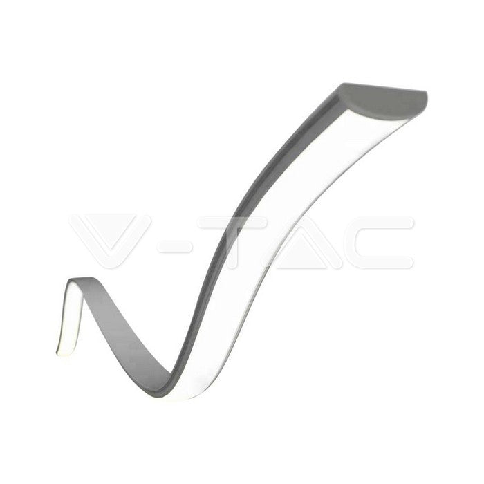 2000x18x6mm LED lentes montāžas komplekts ar difuzoru sudraba korpusu, elastīgs, IP20