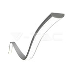 2000x18x6mm LED lentes montāžas komplekts ar difuzoru sudraba korpusu, elastīgs, IP20