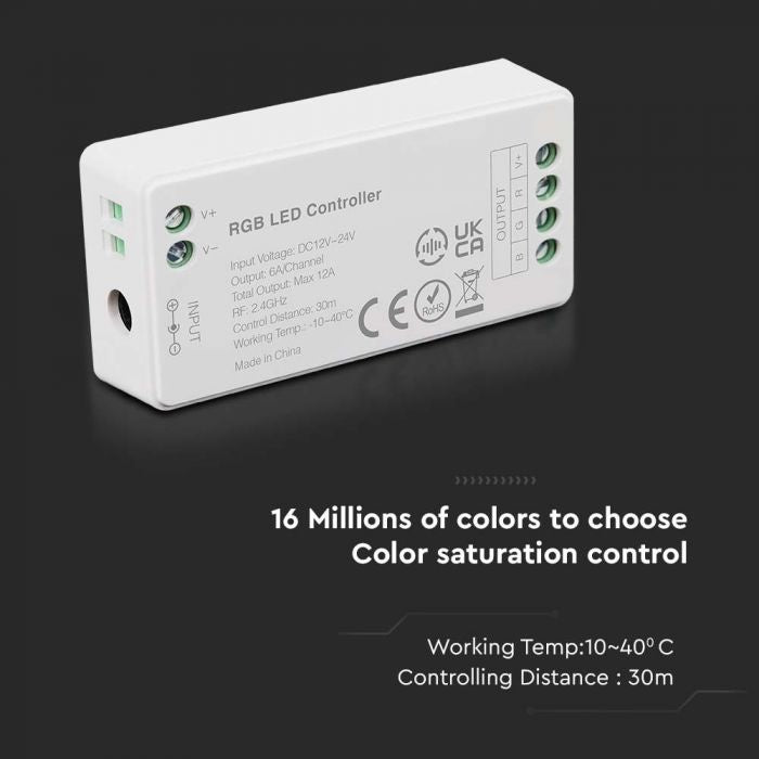Одноцветный контроллер светодиодной ленты WIFI, 12-24 В, макс. 12 А