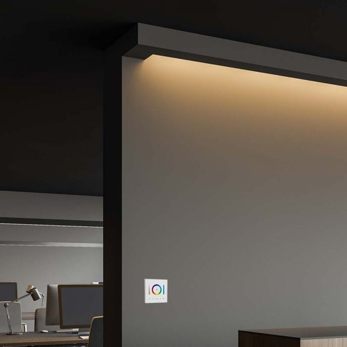 LED lentu RGB/RGBW/RGB+CCT kontrolieris, balts, 86x86mm, Max 10A, V-TAC