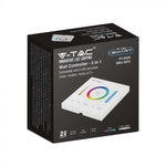 LED RGB/RGBW/RGB+CCT kontroller, valge, 86x86mm, Max 10A, V-TAC
