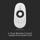 4 zonu tālvadības pults, 53x21x110.5mm, 3V(2xAAA Battery), balta, V-TAC