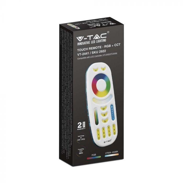 RGB+CCT LED lentu tālvadības pults, 3V(2xAAA Battery), balta, V-TAC