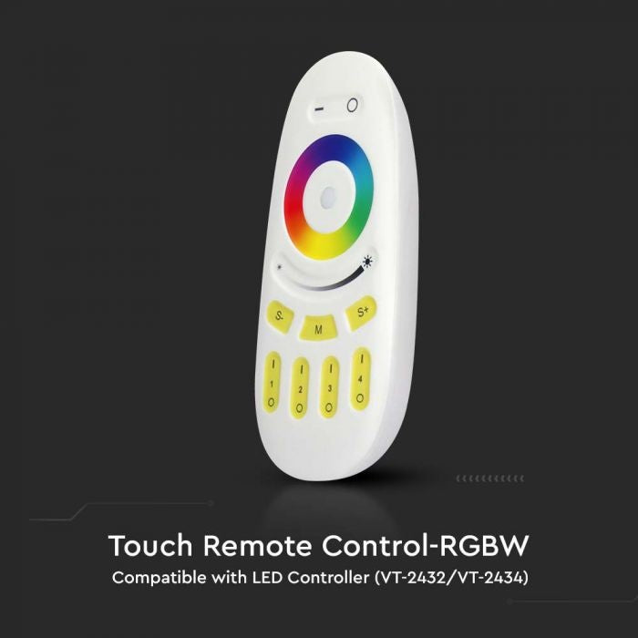 RGB+W LED lentu tālvadības pults, 3V(2xAAA Battery), 52.5x21x120mm, balta, V-TAC
