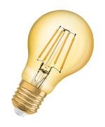 E27 6.5W(650Lm) LED OSRAM spuldze Filament VINTAGE 1906, IP20, silti balta gaisma 2400K