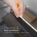 Cena par 1m_8W/m(800Lm/m) 0.66A/m 60 LED Lente, V-TAC, ūdensnedroša IP20, 12V, auksti balta gaisma 6400K