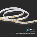 Cena par 1m_8W/m(800Lm/m) 0.66A/m 60 LED Lente, V-TAC, ūdensnedroša IP20, 12V, auksti balta gaisma 6400K