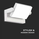 17W(2520Lm) LED sienas gaismeklis, V-TAC, IP65, balts, neitrāli balta gaisma 4000K