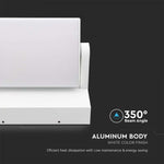 17W(2520Lm) LED-väggarmatur, V-TAC, IP65, vit, varmvitt ljus 3000K