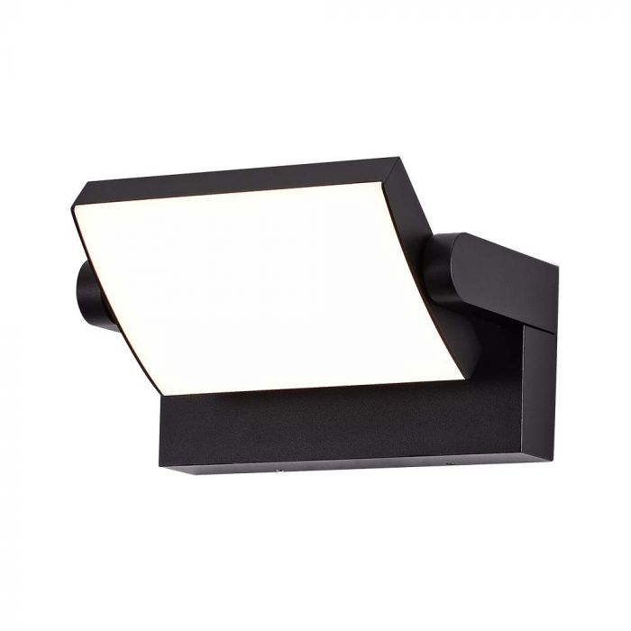 17W(2520Lm) LED sienas gaismeklis, V-TAC, IP65, melns, silti balta gaisma 3000K