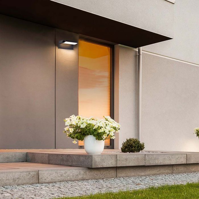 17W(2520Lm) LED wall light, V-TAC, IP65, black, neutral white light 4000K