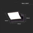 17W(2520Lm) LED wall light, V-TAC, IP65, black, neutral white light 4000K