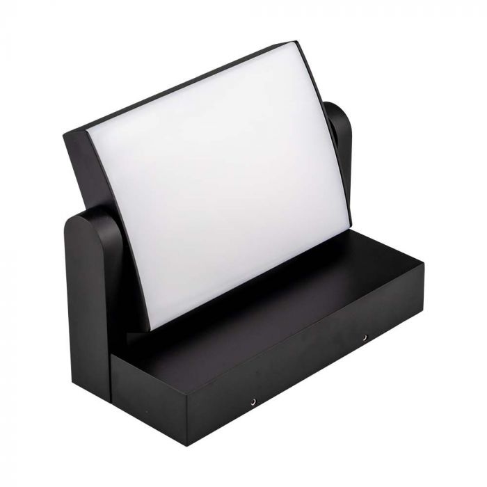 17W(2520Lm) LED sienas gaismeklis, V-TAC, IP65, melns, silti balta gaisma 3000K