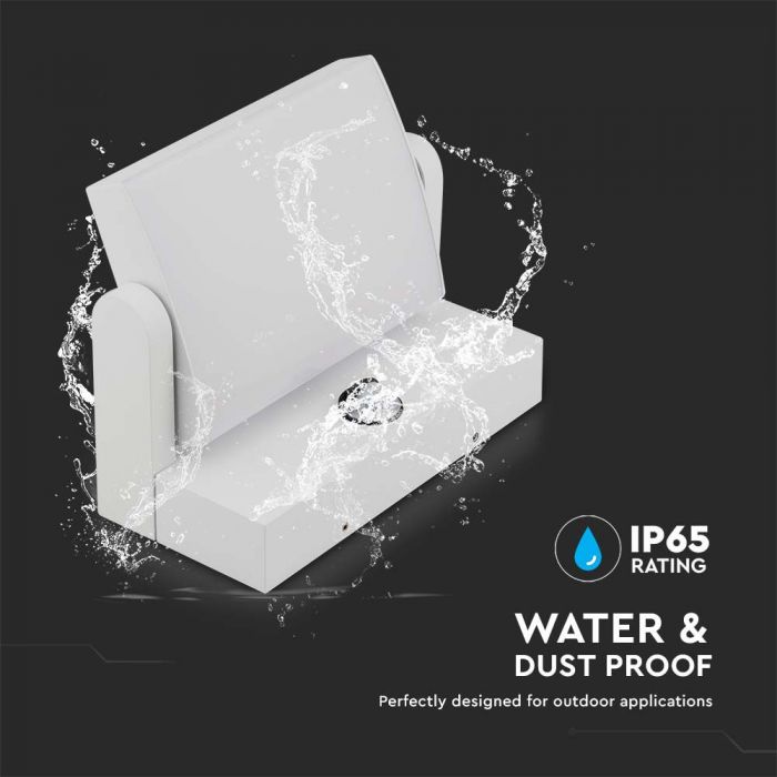 17W (2580Lm) LED fassaadivalgusti PIR liikumisanduriga, V-TAC, valge, ruudukujuline, IP65, neutraalne valge valgus 4000K