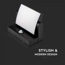 Фасадный светодиодный светильник 17W(2520Lm) с PIR датчиком движения, V-TAC, черный, квадратный, IP65, теплый белый свет 3000K