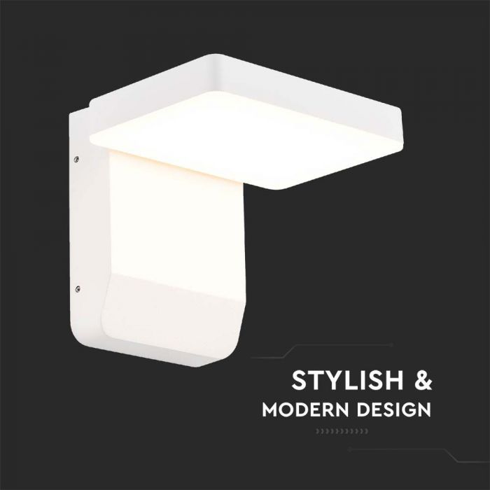 17W(2520Lm) LED-fassaadivalgusti, V-TAC, IP65, valge, kandiline, soe valge valgus 3000K