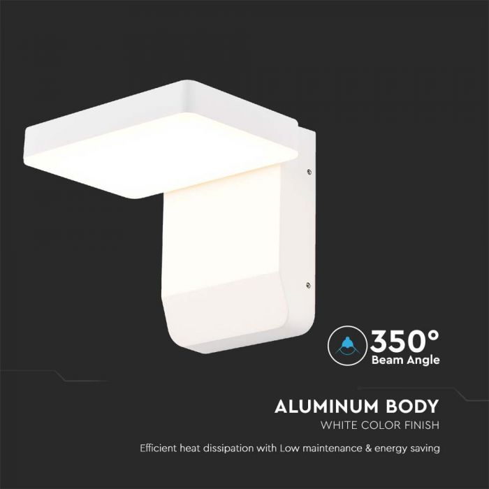 17W(2520Lm) LED-fassaadivalgusti, V-TAC, IP65, valge, kandiline, soe valge valgus 3000K