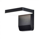 17W(2580Lm) LED Fasādes gaismeklis, V-TAC, IP65, melns, kvadrāta, neitrāli balta gaisma 4000K