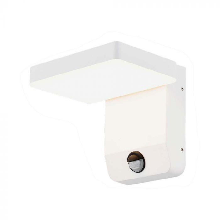 17W (2520Lm) LED fassaadivalgusti PIR liikumisanduriga, V-TAC, valge, ruudukujuline, IP65, neutraalne valge valgus 4000K