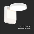 17W(2520Lm) LED-fassaadivalgusti, V-TAC, valge, ümmargune, IP65, neutraalne valge 4000K