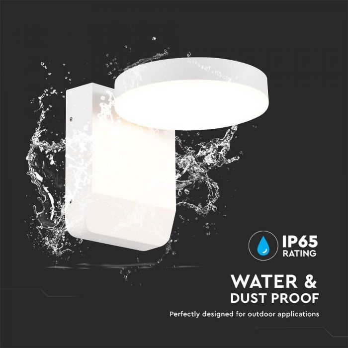 17W(2480Lm) LED Facade light, V-TAC, white, round, IP65, warm white light 3000K