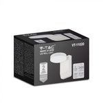 17W(2520Lm) LED Fasādes gaismeklis, V-TAC, balts, apaļš, IP65, neitrāli balta gaisma 4000K
