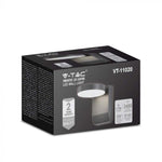 17W(2520Lm) LED Facade light, V-TAC, black, round, IP65, warm white light 3000K