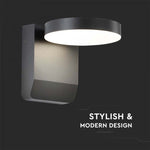 17W(2520Lm) LED Facade light, V-TAC, black, round, IP65, warm white light 3000K