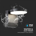 17W(2520Lm) LED Facade light, V-TAC, black, round, IP65, neutral white light 4000K