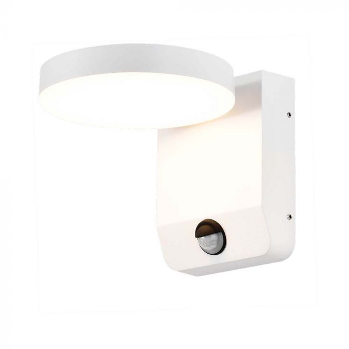 17W(2480Lm) LED Facade light with PIR sensor, V-TAC, white, round, IP65, warm white light 3000K