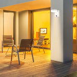 17W(2480Lm) LED Fasādes gaismeklis ar PIR sensoru, V-TAC, balts, apaļš, IP65, neitrāli balta gaisma 4000K