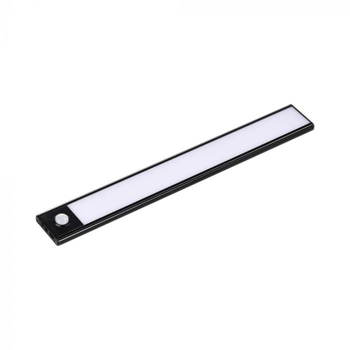 2,5W(260Lm) LED-skåparmatur med PIR-sensor, IP20, svart, varmvitt ljus 3000K