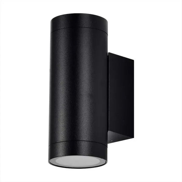 Рамка фасадного светильника для лампы 2xGU10, лампа вверх и вниз, IP54, черный, V-TAC