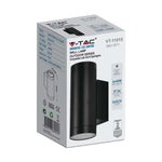 SUPERACTION_LAMP frame for 2xGU10 bulb, bulb up and down, IP54, black, V-TAC