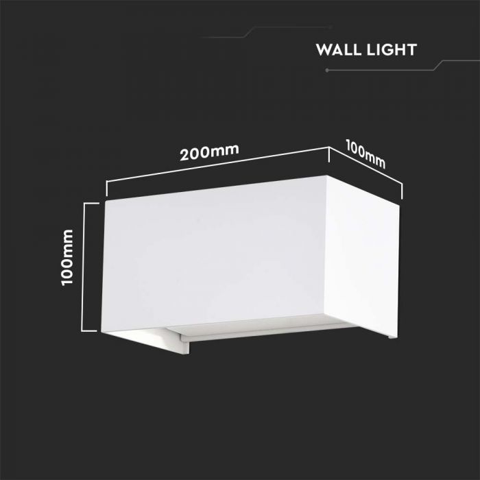 24W(2720Lm) LED fassaadivalgusti, V-TAC, valge, kandiline, IP65, soe valge valgus 3000K