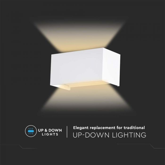24W(2720Lm) LED Fasādes gaismeklis, V-TAC, balts, kvadrāta, IP65, neitrāli balta gaisma 4000K