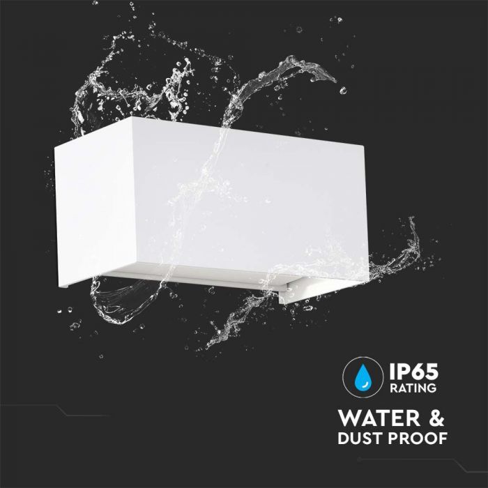 24W(2720Lm) LED-fassaadivalgusti, V-TAC, valge, kandiline, IP65, neutraalne valge valgus 4000K