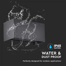 24W(2720Lm) LED-fassaadivalgusti, V-TAC, must, kandiline, IP65, neutraalne valge 4000K